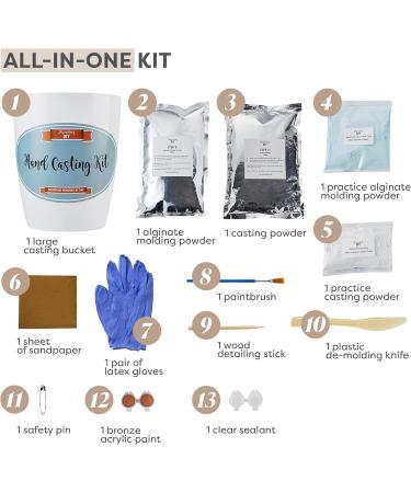 DIY Hand Casting Kit - Plaster Mold Craft Supplies with Molding Powder, Gloves, Paint & Tools - Perfect Valentines Day and Anniversary Gifts for Adults - Buy Online on GoSupps.com