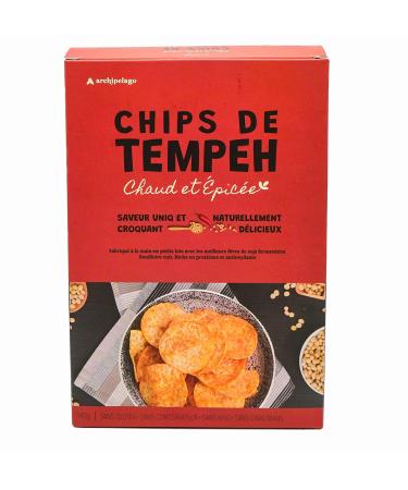 Archipelago Tempeh Chips Hot and Spicy 140g - Healthier No-MSG Snack - Buy Online on GoSupps.com