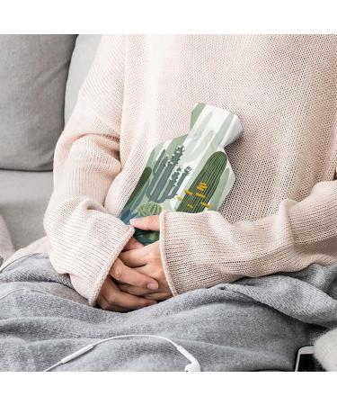 Hot Water Bottle with Lid - Cactus Forest Rubber Bag for Pain Relief Cramps & Foot Warmer | Hot & Cold Therapy - Buy Online on GoSupps.com
