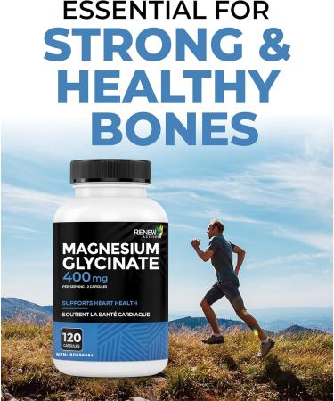 Renew Actives Magnesium Bisglycinate Supplement - 120 Capsules - Buy Online on GoSupps.com