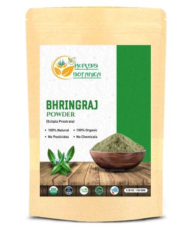 Herbs Botanica Bhringraj Powder Organic Eclipta Alba False Daisy Karisalankanni Bhringrajasava Powder 150 gm 5.3 Oz