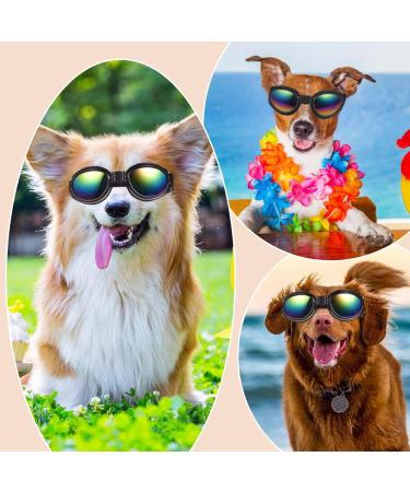 Dog Goggles Dog Sunglasses Adjustable Strap for Waterproof Windproof UV Protection Sunglasses for Dog for Go out Travel Skiing Swim (Black) - Buy Online on GoSupps.com