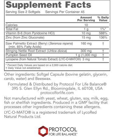 Protocol Ortho Prostate Saw Palmetto - Prostate Health Supplements for Men - 90 Softgels - Buy Online on GoSupps.com