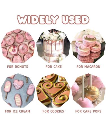 Edible Glitter Fluid - 60ml Metallic Liquid Glitter for Cakes Macarons & DIY Treats (Pink) | Premium Food Coloring Powder - Buy Online on GoSupps.com