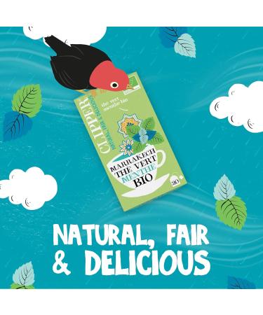 CLIPPER - Organic Mint Green Tea - Marrakech - Fair Trade - 20 Organic Tea Bags - 1 pack - Buy Online on GoSupps.com