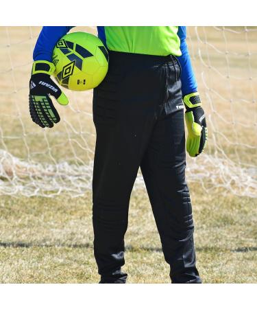 Vizari Primo Black Goalkeeper Pants - 100% Polyester Breathable Padded Hips & Knees Unique Design Side Pockets | M Size - Shop Internationally! - Buy Online on GoSupps.com