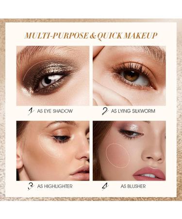 CCbeauty Matte Eyeshadow Stick Set - Cream Eye Shadow Pencil Kit for Hypoallergenic Longwear Metallic Glitter Eyeliner - Nude 03 - Buy Online on GoSupps.com