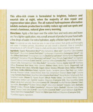 Eminence Bright Skin Overnight Correcting Cream - 2 oz | Multi-Reg | For Brighter Skin Tone - Buy Online on GoSupps.com