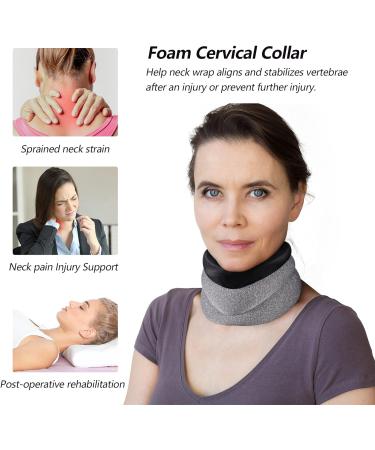 Neck Brace for Pain Relief | Foam Cervical Collar for Sleeping & Whiplash Support | Adjustable Neck Support for Men & Women - Buy Online on GoSupps.com