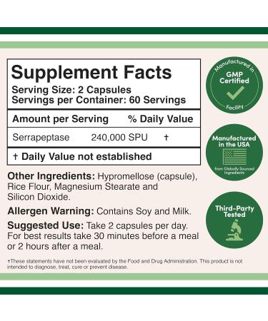 Nattokinase Supplement (120 Capsules) Serrapeptase (120 Capsules) Citrus Bergamot (60 Capsules) - Buy Online on GoSupps.com