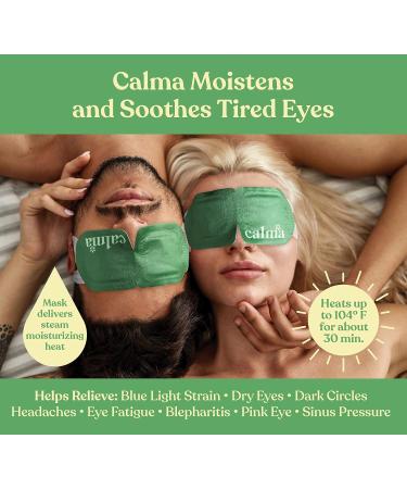 16 Pack Calma Heated Eye Mask - Hot Compress for Eye Fatigue, Dry Eyes, Blue Light Strain, Headaches, Dark Circles - Unscented - Buy Online on GoSupps.com