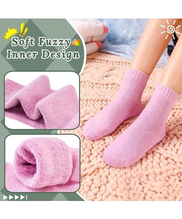 Winter Warm Kids Wool Crew Socks - 6 Pairs Solid Color for Boys and Girls 4-7 Years - Buy Online on GoSupps.com
