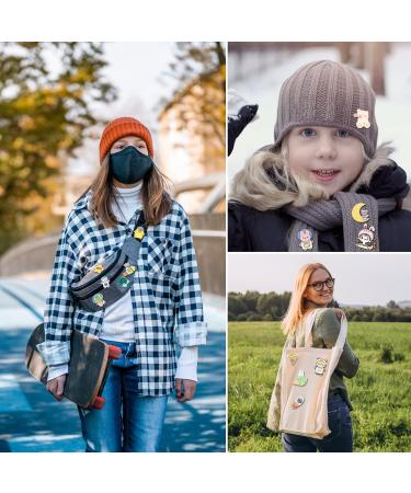 60 Pcs Aesthetic Acrylic Brooch Pins Set for Backpacks, Hats, Jackets - Cute Kawaii Design - Perfect Gift for Girls - Buy Online on GoSupps.com