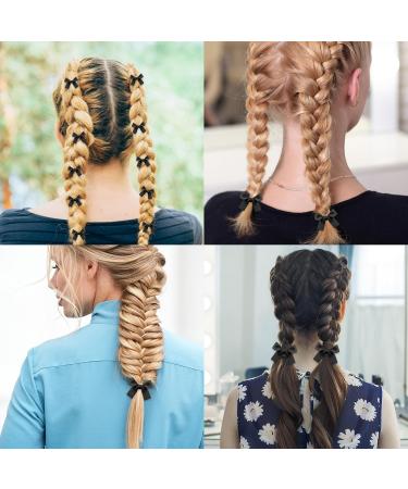 Buy Hair Loop Small - 40 Pieces Mini Bow Hair Accessories for Women Girls & Children | Cute Black Crocodile Clips - Buy Online on GoSupps.com
