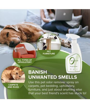 Zero Odor Pet Odor Eliminator - Permanently Removes Air & Surface Odors - Patented Molecular Technology for Carpets, Furniture, and Pet Beds - Long-lasting with Over 400 Sprays - Buy Online on GoSupps.com