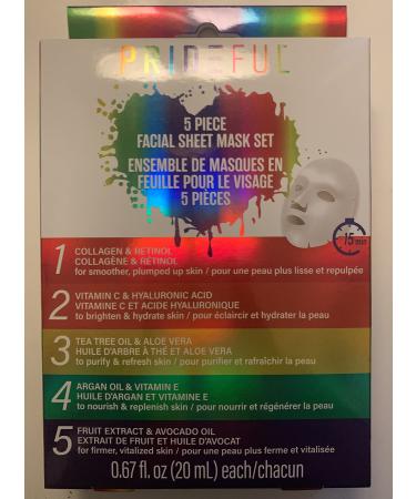 Prideful 5 Piece Facial Sheet Mask Set