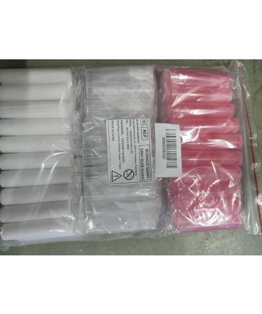 60 Empty Lipstick Sleeves - DIY 5ml Lip Balm Tubes | Refillable Plastic Containers for Lipstick & Lip Care - Buy Online on GoSupps.com