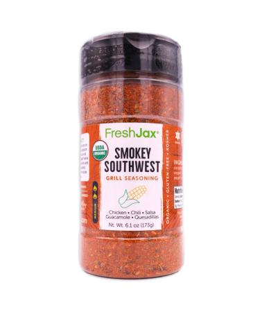 FreshJax Premium Gourmet Spices and Seasonings (Smokey Southwest: Organic Grill Seasoning) 6.1oz - Gift Box Included, Gluten-Free, BPA-Free, Made in USA, Lower Sodium