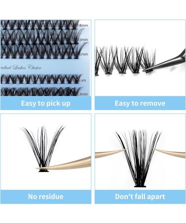 GEMERRY Cluster Eyelash Extensions 240pcs D Curl 40D 50D 0.07mm 8-16mm Mix Ribbon Lashes Wide Stem DIY Natural Lashes - Buy Online on GoSupps.com
