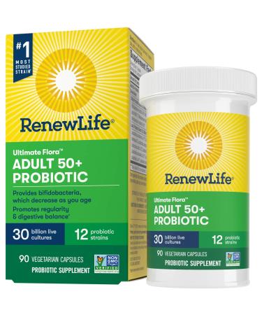 Renew Life Ultimate Flora Adult 50+ Probiotic 30 Billion CFU 90 Vegetarian Capsules
