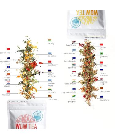 WOW TEA Summer Fast Acting and Boosting Dieters Teas : Summer Detox 21 Days Tea | Summer Slimming Tea | Cleansing Exotic Herbal Tea Kit | Infuser Bottle | 300g Made in EU Summer Detox & Summer SlimFit - Buy Online on GoSupps.com