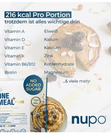 NUPO Diet Prime Vanilla Pancakes - Low Carb No Added Sugar High Protein Mix | 15 Meals - Buy Online on GoSupps.com