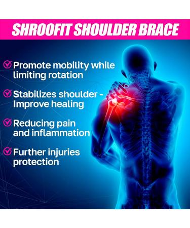 Shoulder Brace for Men and Women - Rotator Cuff Support with Soft Underarm Pad | Pain Relief & Compression Sleeve for Shoulder Injury - Buy Online on GoSupps.com