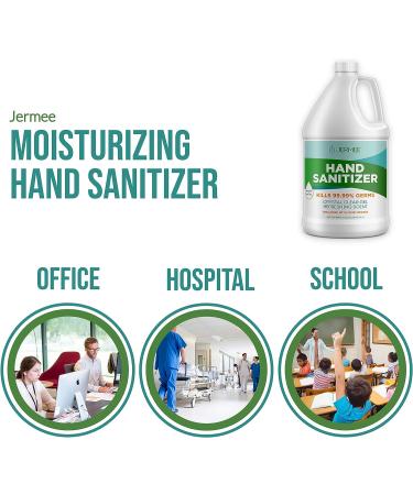 JERMEE 70% Alcohol Hand Sanitizer Gel - 1 Gallon | Kills 99.99% Germs | Vitamin E & Aloe Vera | Made in USA - Buy Online on GoSupps.com
