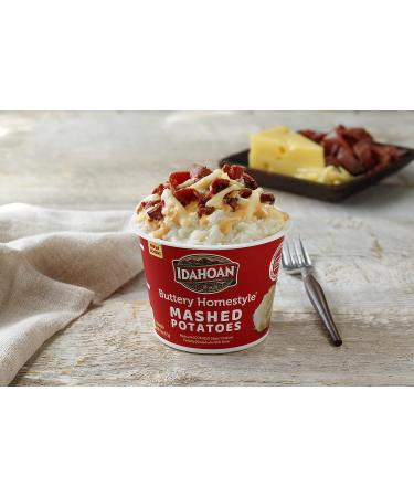 Idahoan Buttery Homestyle Mashed Potatoes 1.5 oz Cup (12-Pack) - Delicious and Convenient Instant Mashed Potatoes - Buy Online on GoSupps.com