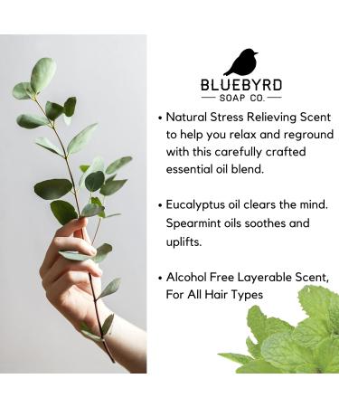 Bluebyrd Soap Co. Eucalyptus Mint Fragrance Hair Perfume and Body Mist | Weightless Relaxing Scented Hair Mist | Alcohol Free - No Parabens Sulfates Silicones (Mint) - Buy Online on GoSupps.com