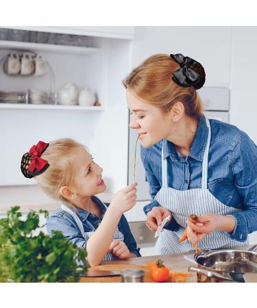 TXIN Hair Snood Net Bun Cover Set - Black, Navy Blue, Red Bowknot Hairnets for Women - 3 Pieces - Buy Online on GoSupps.com