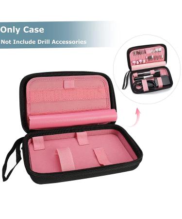 Nail Drill Bit Holder Case | Acrylic Efile Organizer | Waterproof Storage Bag | Black - Buy Online on GoSupps.com