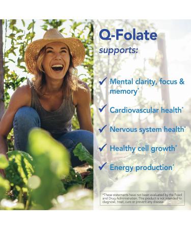 Patient One Q-Folate 800mcg | Supplement to Support Energy and Brain and Heart Health* | with Quatrefolic 5-MTHF Folate | 60 Capsules - Buy Online on GoSupps.com