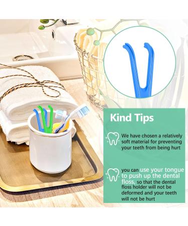 Chengu 16 Pieces Reusable Dental Floss Holder Set - Eco-Friendly Flossmate Handles for Effective Oral Care (Blue Green) - International Shipping Available - Buy Online on GoSupps.com