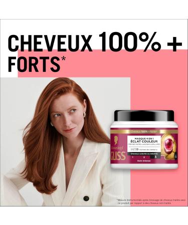 Schwarzkopf - GLISS - 4in1 Mask - Color Radiance - Cranberry Extract - Haptiq System - Creates Micro-Capillary Bonds - Colored or Highlighted Hair - Intense Care - Nourishes & Repairs - 400ml - Buy Online on GoSupps.com
