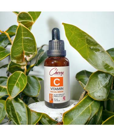 Cherry Cos Vitamin C Serum with Hyaluronic Acid and Anti-Wrinkle Instant Effect. Vitamin C Anti-Ageing Skin Tag Solutions Face Serum. Moisturising Serum Against Pigment Spots Pimples and Age Spots - Buy Online on GoSupps.com