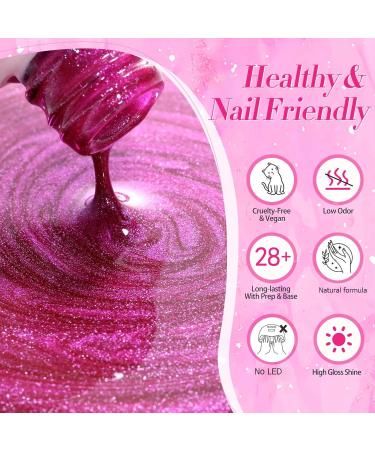 Shop Hot Pink Nail Polish - Quick-Dry Neon Glitter Chrome & Fuchsia Shimmer | International Shipping Available - Buy Online on GoSupps.com