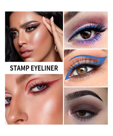 DekRion Winged Eyeliner Stamp - Waterproof Long-Lasting Liquid Eyeliner in Black | 1PC - Buy Online on GoSupps.com