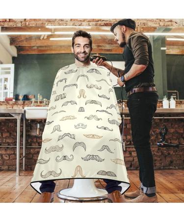 visesunny Mustache Men Barber Cape Anti-Static Hair Cutting Cape with Snap Closure Professional Salon Polyester Beard Shaving Bib Water-Resistant Hairdressing Cape Adjustable Snap Multi9 Large - Buy Online on GoSupps.com