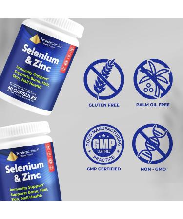 Health Pyramid Selenium & Zinc Supplement for Nail, Bone, Skin & Hair Health - Immunity Support - Buy Online on GoSupps.com