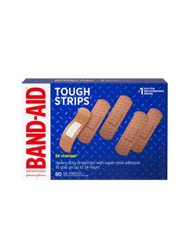 Band-Aid Brand Tough Strips Adhesive Bandages for Wound Care  Durable Protection for Minor Cuts and Scrapes  All One Size  60 ct