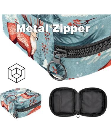 Muooum Menstrual Polster Bag with Zipper - Christmas Snowman Pattern - Stylish & Practical Tampon Collector Bag for Women & Girls (Pack of 1) - Buy Online on GoSupps.com