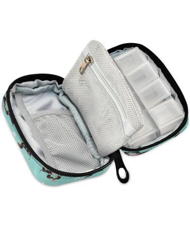 Shop Naanle Valentine's Dachshund Dog Pill Box - 7 Day Travel Organizer Compact Vitamin & Supplement Holder Multi-colored Zipper Design - Buy Online on GoSupps.com