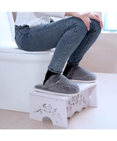 Fanwer Squatting Toilet Stool - 7 Inch Wood-Plastic Poop Stool for Adults & Elderly - Buy Online on GoSupps.com