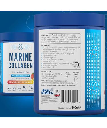 Applied Nutrition Marine Collagen Powder - Strawberry & Lemonade - 25 Servings - Buy Online on GoSupps.com