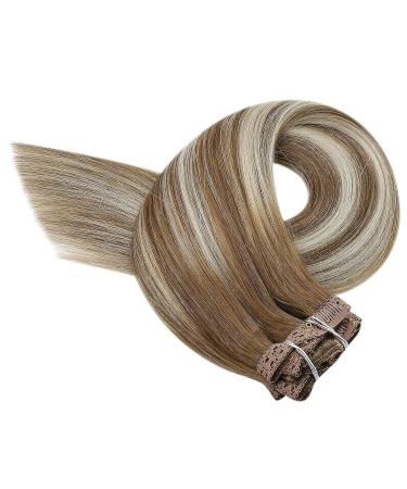 Youngsee Clip In Extensions | Real Ombre Hair 35cm | Brown to Blonde Remy Hair | 120g #8/60/8 - Buy Online on GoSupps.com