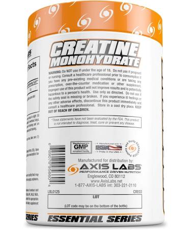 Shop Axis Labs Micronized Creatine Monohydrate - 100 Servings Boost Strength & Muscle Growth Mineral Supplement for Enhanced Size - Buy Online on GoSupps.com