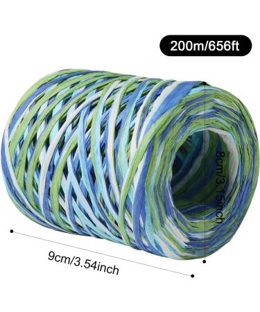 Yzzsjc 656ft Colored Raffia Ribbon for Gift Wrapping and Craft Projects - Blue - Buy Online on GoSupps.com