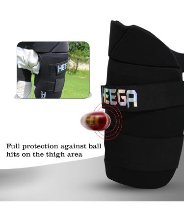 Heega Premium Thigh Guard - Black Right Hand | Ultimate Protection for Athletes | Buy Internationally - Buy Online on GoSupps.com