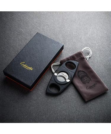 Classic Cigar Cutter Accessories Stainless Steel Portable Lightweight Cigar Scissors 28MM Large Caliber with Gift Box black - Buy Online on GoSupps.com
